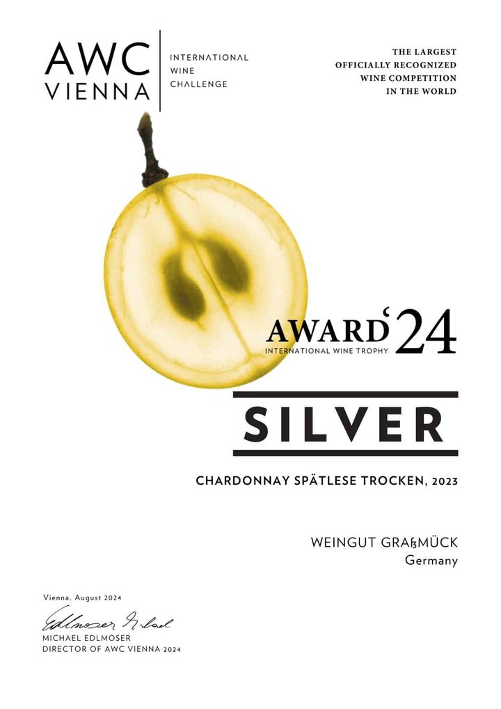 Urkunde AWC Vienna International Wine Challenge 2024: Silber