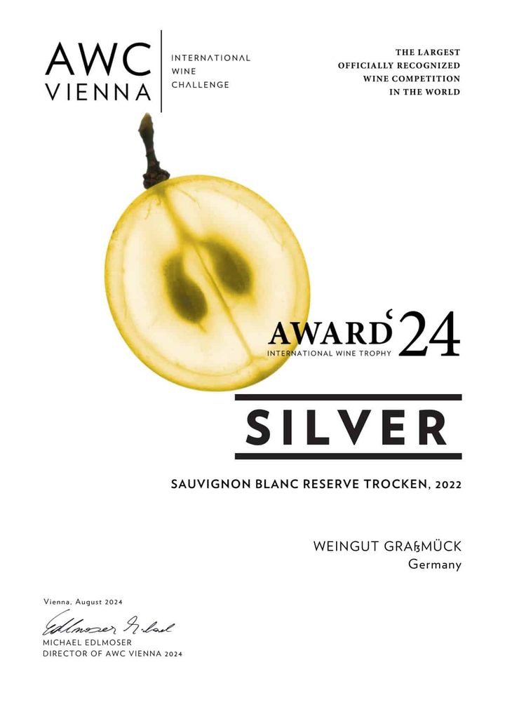 Urkunde AWC Vienna International Wine Challenge 2024: Silber