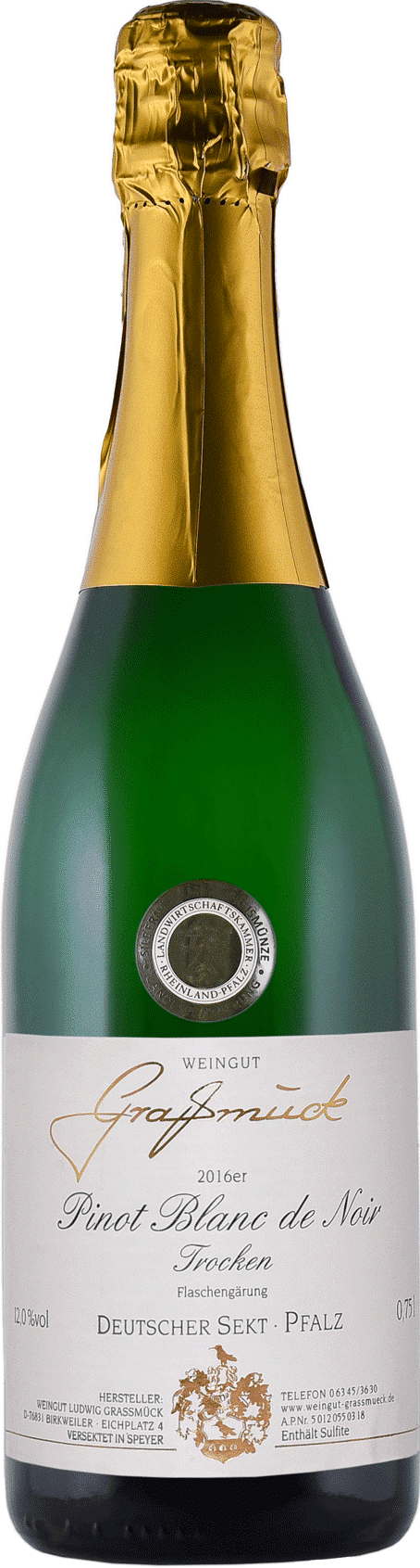 Weingut Ludwig Graßmück, Simon Graßmück, Pinot Blanc de Noir Sekt, trocken